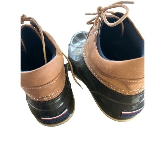 Tommy Hilfiger Tweat-t Womens Size 7m ankle brown Duuck Lace up‎ rain shoes boot - Picture 2 of 4